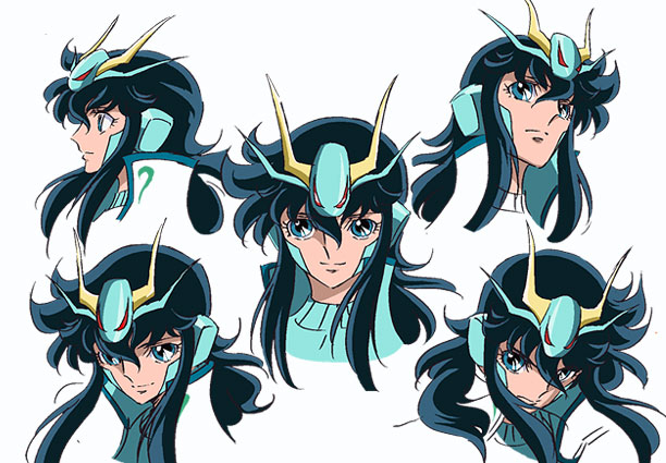 Diseños de Ryuhou del Dragón para Saint Seiya Omega