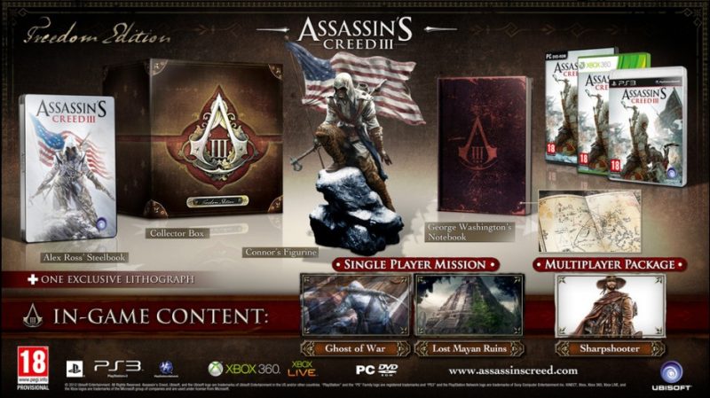 Ubisoft presenta ediciones especiales de Assassin’s Creed III