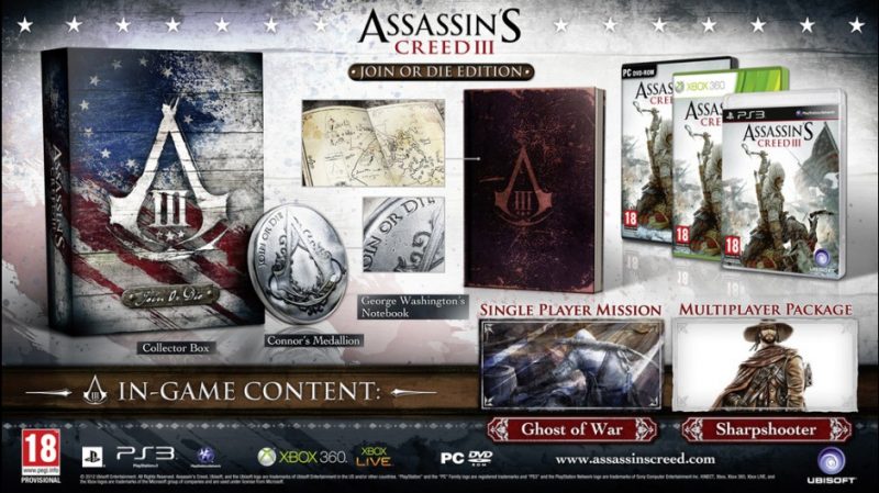 Ubisoft presenta ediciones especiales de Assassin’s Creed III