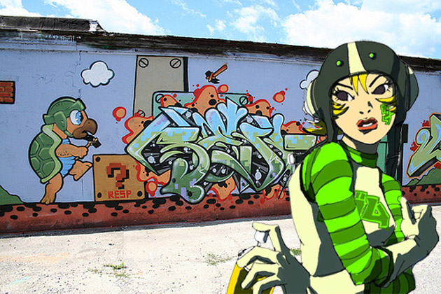 ¿Te acuerdas de Super Mario Bros. en Jet Set Radio?