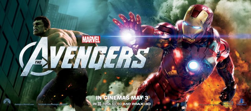 Cuatro banners y póster japonés de The Avengers: Los Vengadores