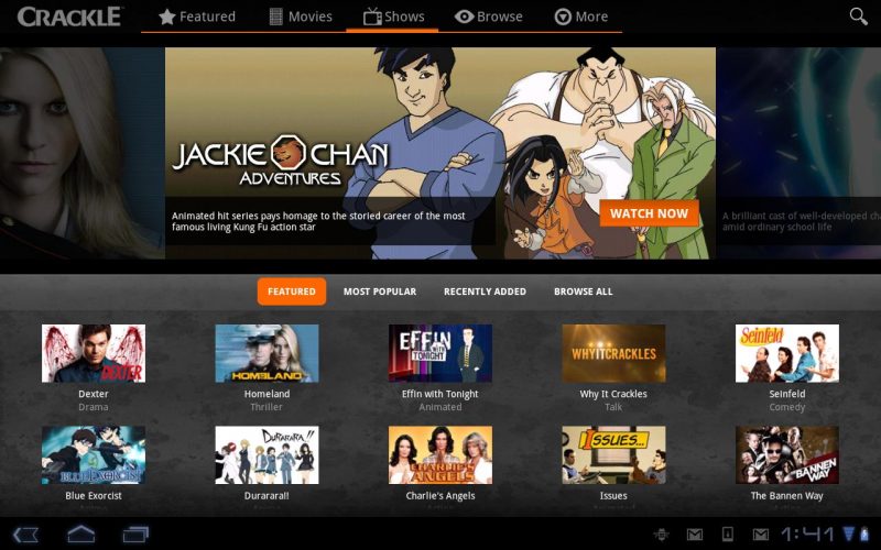 Crackle, nuevo servicio gratuito de películas y series mediante Internet