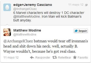 Mattew Modine arremete contra The Avengers: Los Vengadores Mattew Modine arremete contra The Avengers: Los Vengadores
