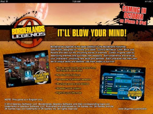 Borderlands Legends | Imagen revela el juego para móviles y tabletas