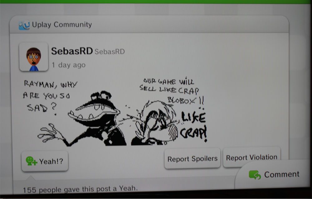 Burlas y tomatazos a Ubisoft en Miiverse por caso Rayman Legends