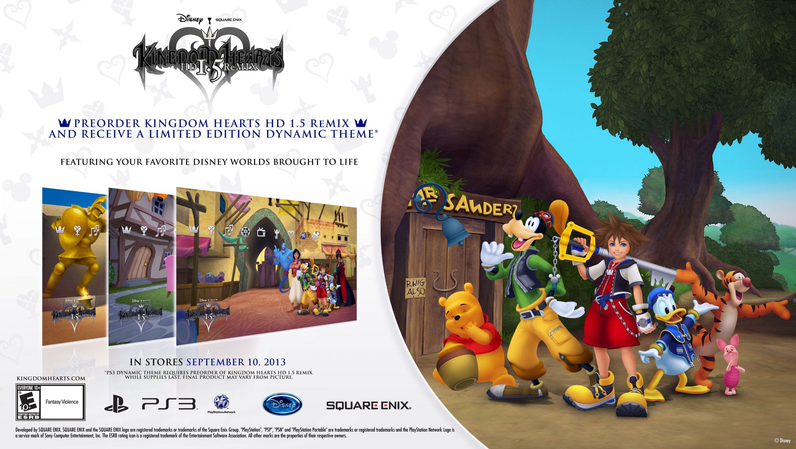 Preventa de Kingdom Hearts HD 1.5 Remix incluye tema para PS3