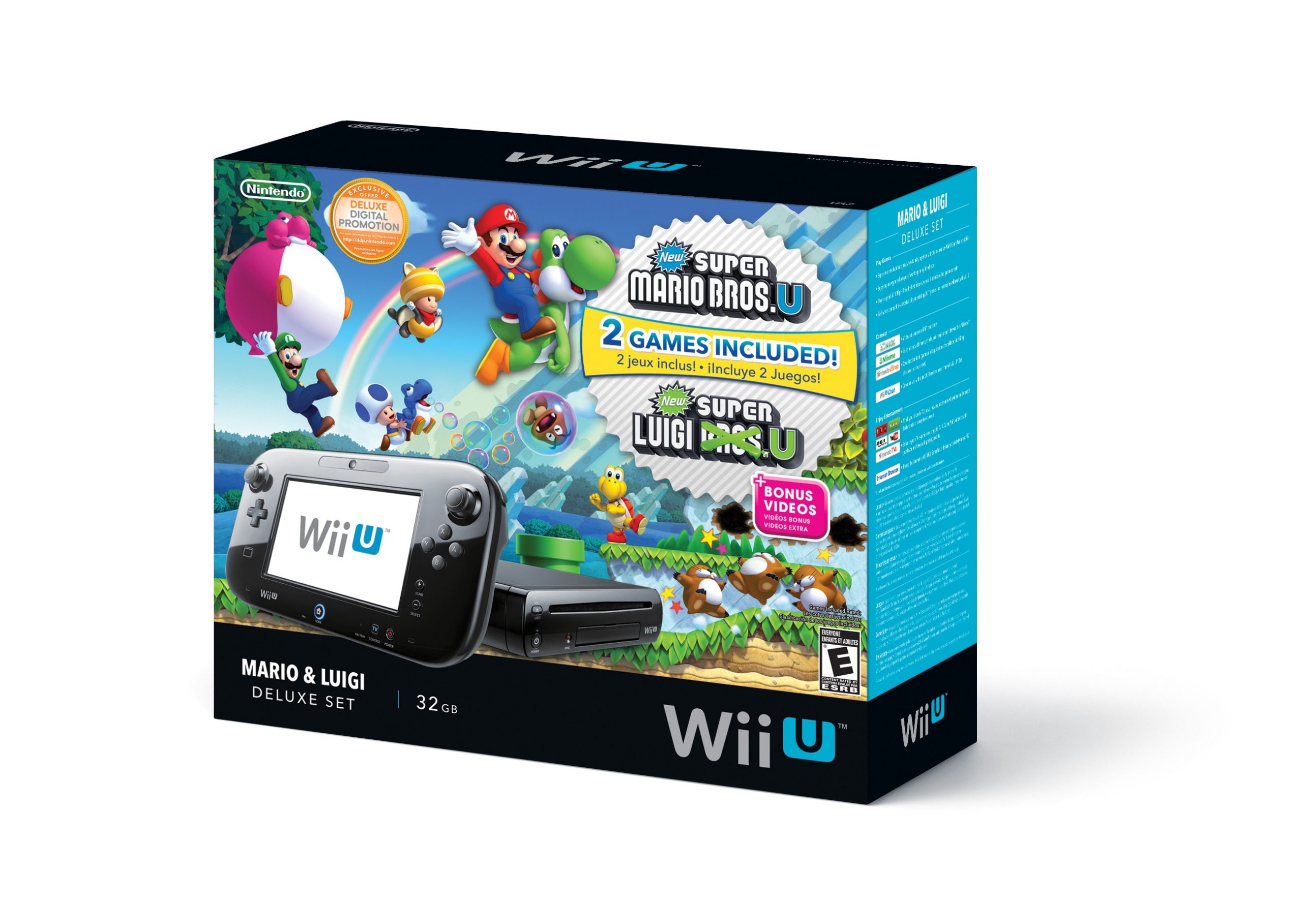 New Superio Mario Bros U. y New Super Luigi U en el set delux de Wii U