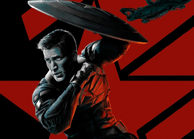 Capitán América y el Soldado del Invierno | Carteles red & black