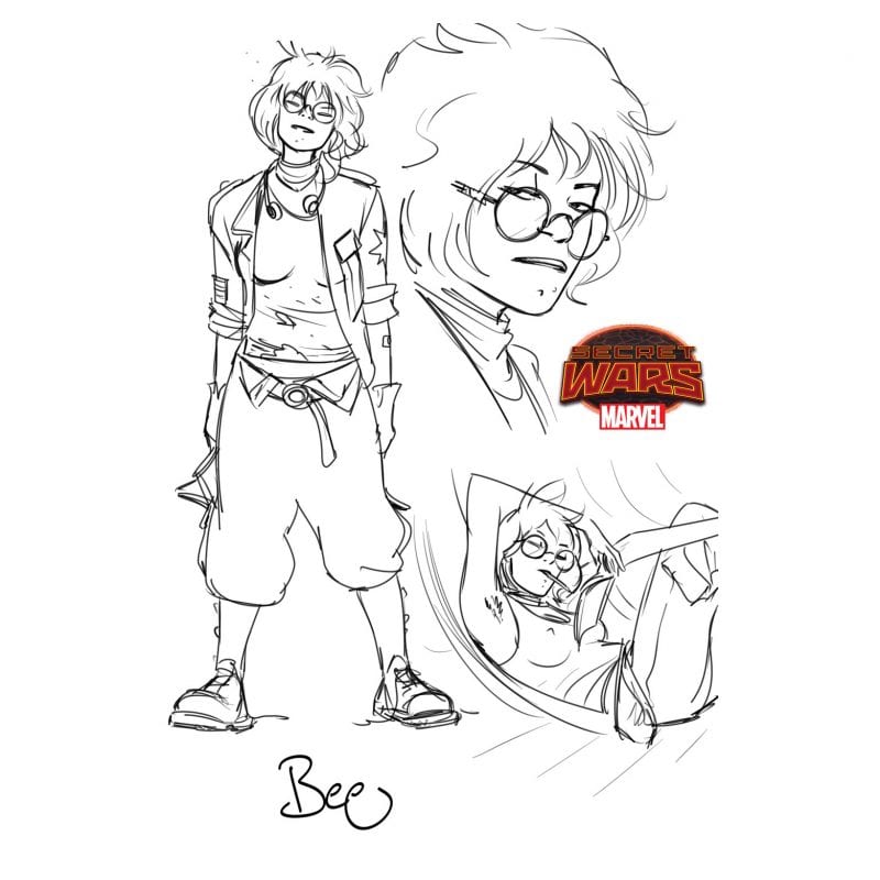 Captain Marvel and The Carol Corps #1, diseño de Bee