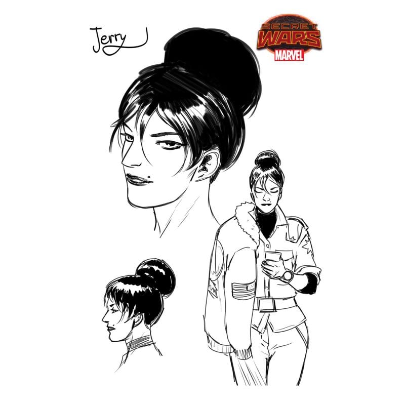 Captain Marvel and The Carol Corps #1, diseño de Jenny