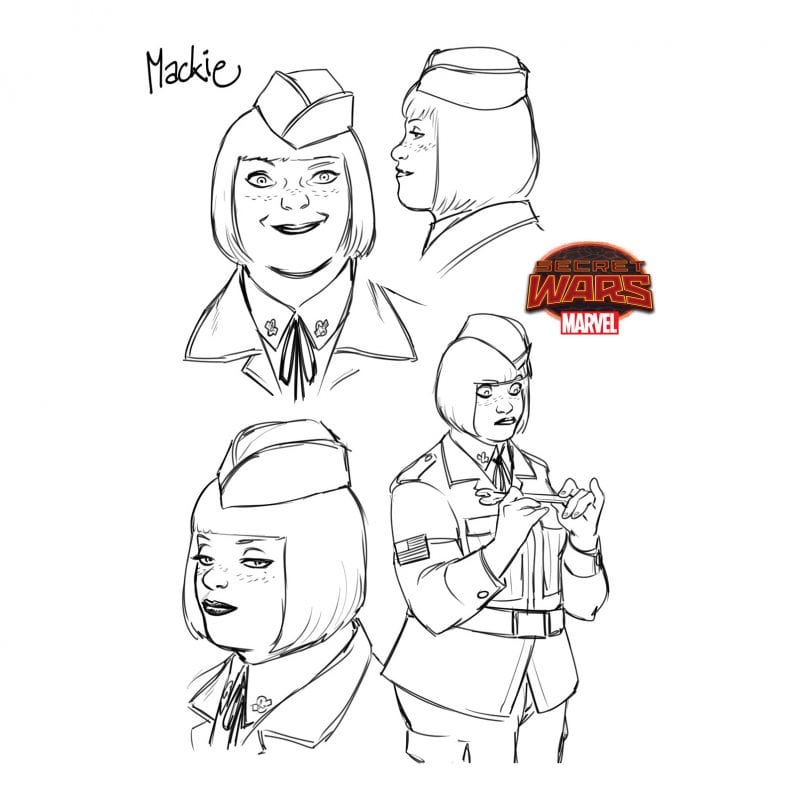 Captain Marvel and The Carol Corps #1, diseño de Mackie