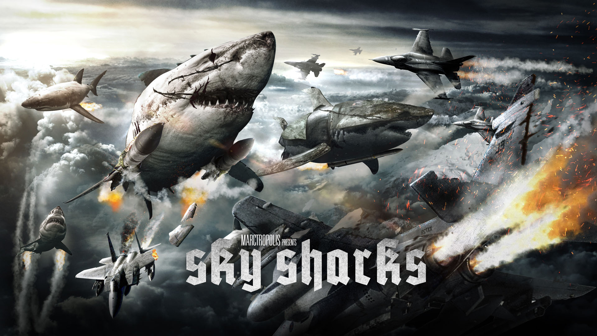 Primer tráiler de Sky Sharks: nazis + zombis + tiburones voladores