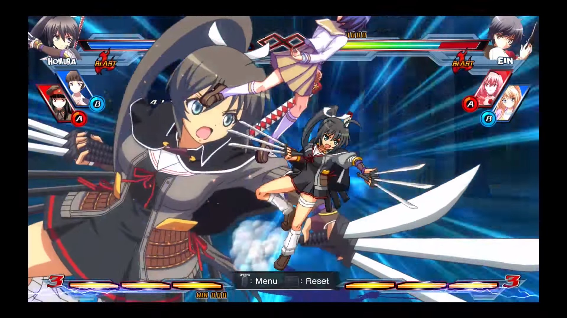 Nitroplus Blasterz: Heroines Infinite Duel | Dos videos de juego con Homura