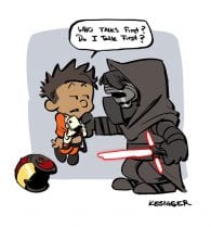 Calvin & Hobbes y Star Wars, por Brian Kesinger