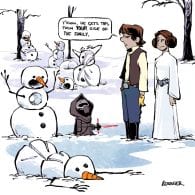 Calvin & Hobbes y Star Wars, por Brian Kesinger