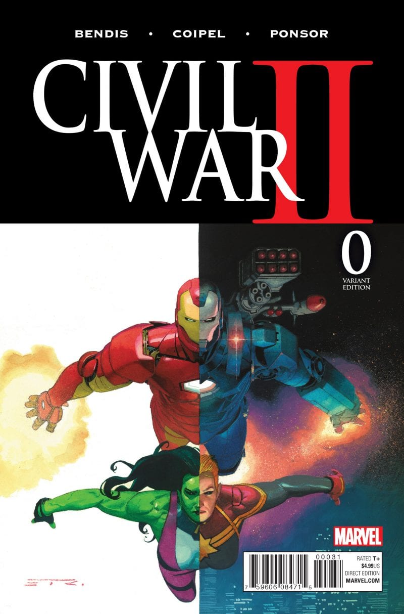 Portada variante de Civil War II #0