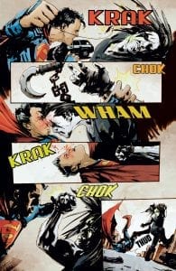 Previo de Superman: American Alien #7, con la batalla entre Superman y Lobo, página 4