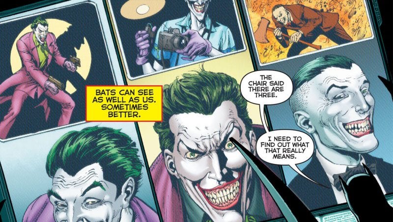Batman descubre que ha enfrentado a tres Jokers en su carrera... o algo parecido.