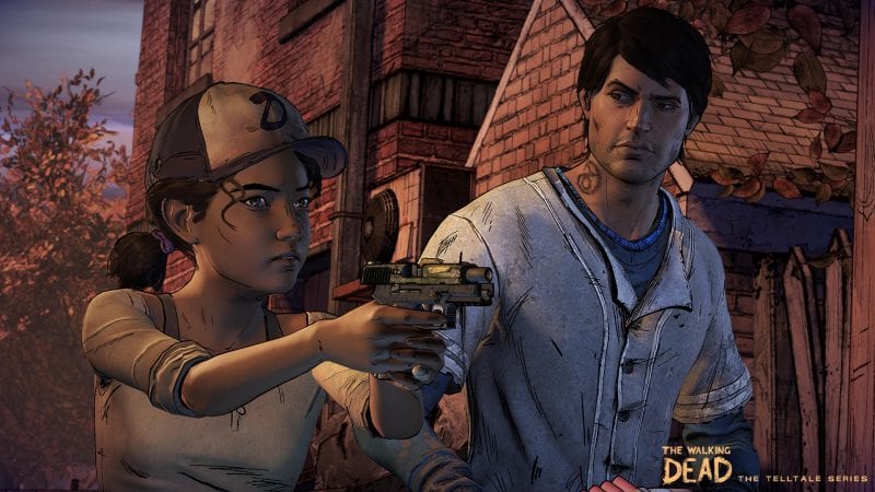 Clementine y Javier en The Walking Dead: Third Season.
