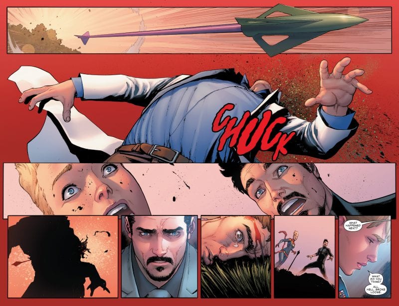 Una flecha acaba con la vida del doctor Bruce Banner en Civil War II #3.
