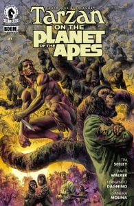 Portada del cómic Tarzan on the Planet of the Apes.