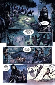 Página del cómic Tarzan on the Planet of the Apes.