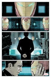 Página del cómic Infamous Iron Man #1.