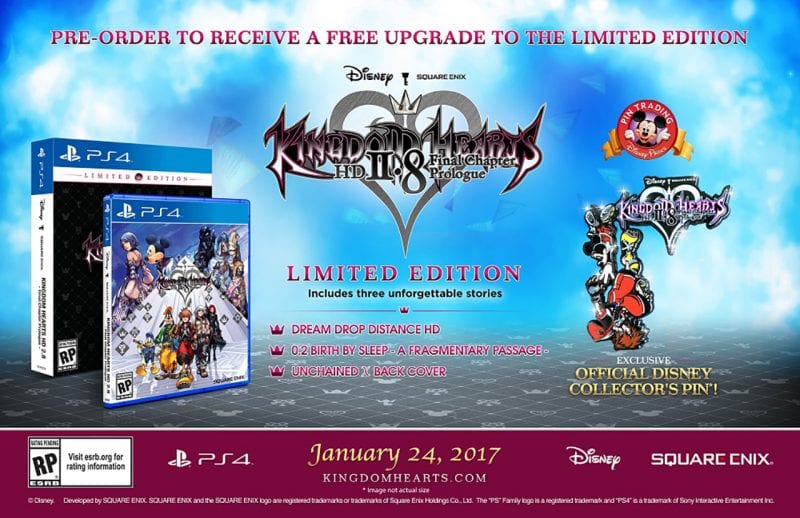 Contenido de la edición limitada de Kingdom Hearts HD 2.8: Final Chapter Prologue.