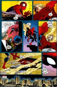 Ben Reilly muere a manos del Duende Verde.