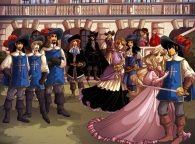 Los Tres Mosqueteros, arte de Eva Cabrera.