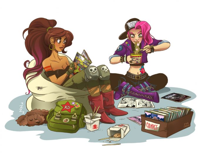 Kim & Kim tiene tintes de animación occidenta y japonesa en sus trazos.